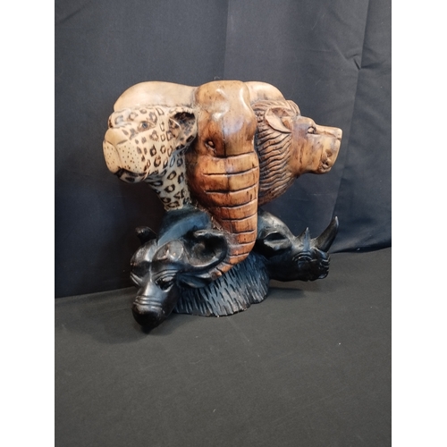 101 - African Wild Animals Carving. Approx. 31cm Tall