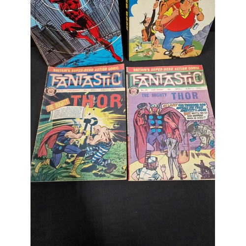 116 - Five vintage collectors comics and annuals 1967 to 1979
Fantastic Thor, Marvel Annual 1979, The q974... 