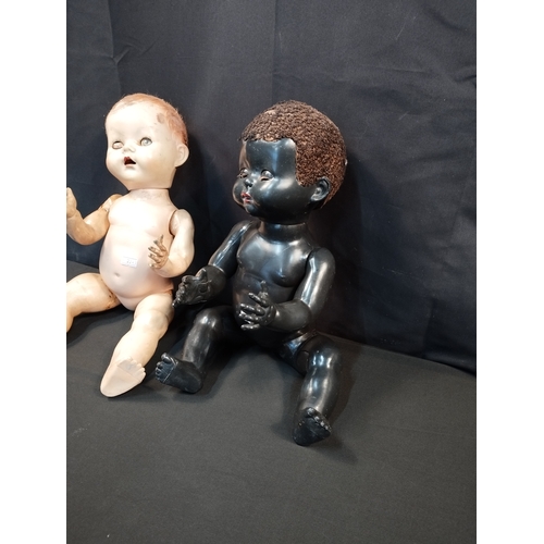 125 - 1950s Vintage Hard Plastic Black and White Dolls Made by Pedigree.