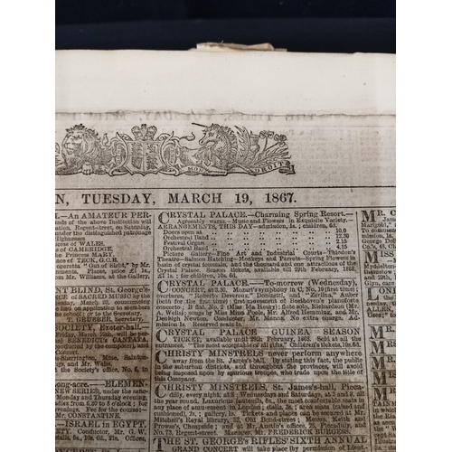 126 - Over 80 Antique Copies of The Times Newspaper Date Ranging from 1867 to 1899.