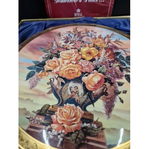 130 - Two collectable limited edition 11 inch plates. Royal Worcester no.698 