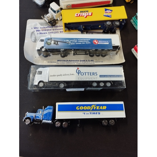 144 - Selection of Vintage Collectable Toy Trucks and Trailers inc Tonka, Matchbox and Corgi Models.