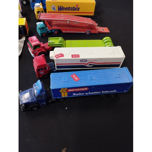 144 - Selection of Vintage Collectable Toy Trucks and Trailers inc Tonka, Matchbox and Corgi Models.