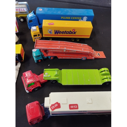 144 - Selection of Vintage Collectable Toy Trucks and Trailers inc Tonka, Matchbox and Corgi Models.