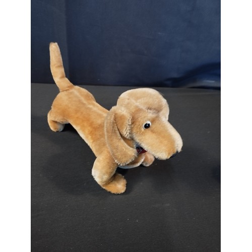 154 - Four Vintage Steiff Mohair Dogs inc 1960's Dachshund with Tag