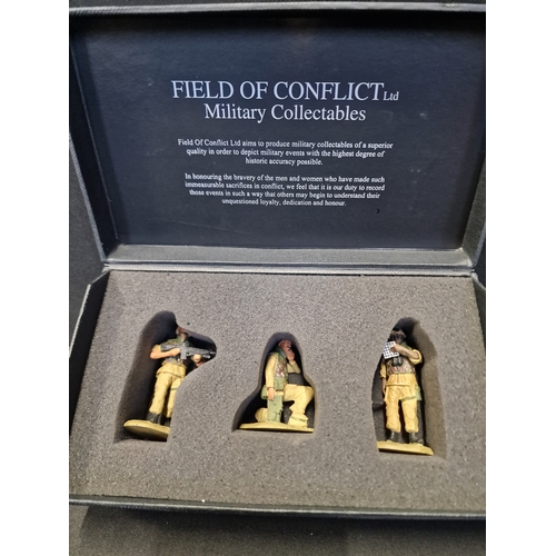 186 - Field of conflict Ltd Military Collectables. 2003.
Model no. IQUS-01, 02 & 03.  Made from a cast met... 