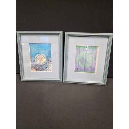 203 - Two vintage framed Mckintosh pictures. 23x20cm