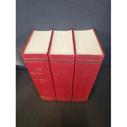 207 - Three volumes of The Arny List Novemeber 1918 Volumes 1,2 and 3 number 1 to 2778. Savannahs 2000