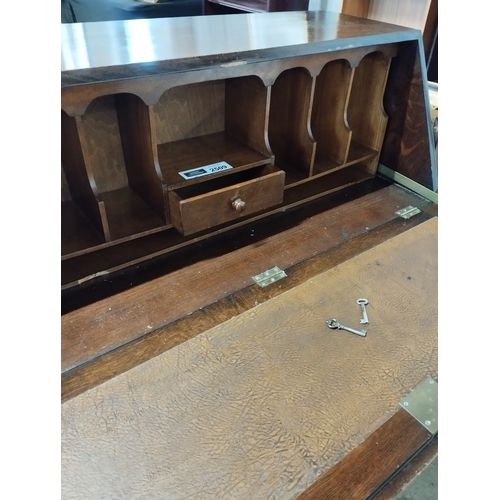 235 - Vintage Oak Bureau. Approx. 105H x 91W x 43D cm.