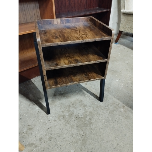 240 - Industrial 3-Tier Sofa End Table w/Open Shelf Storage Side Table for Living Room. Approx. 60H x 46W ... 