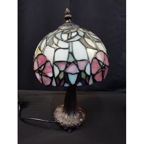 258 - Vintage Tiffany Style Table Lamp. Approx. 47cm Tall. Tested for Power. 35cm Tall.