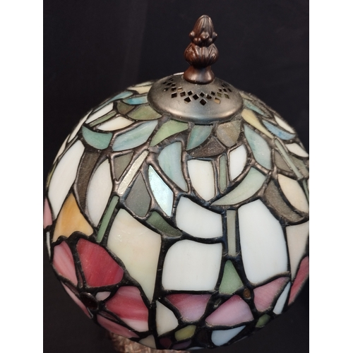 258 - Vintage Tiffany Style Table Lamp. Approx. 47cm Tall. Tested for Power. 35cm Tall.