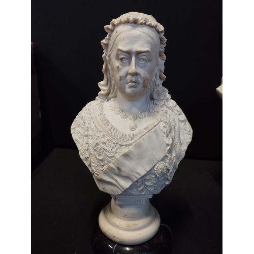 267 - Pair of Vintage Busts. Queen Victoria and William Shakespeare. Approx. 20 and 30cm Tall.