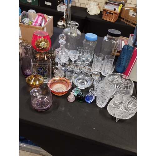 288 - Large Selection of Vintage Glassware inc Royal Doulton Decanter and Demijohn