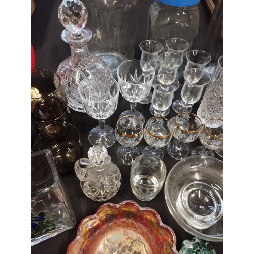 288 - Large Selection of Vintage Glassware inc Royal Doulton Decanter and Demijohn