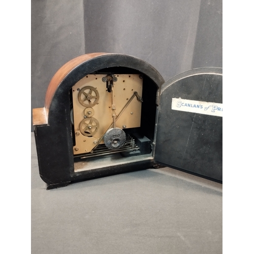 296 - Vintage c1940 Mantle Clock and Small Swiza Clock