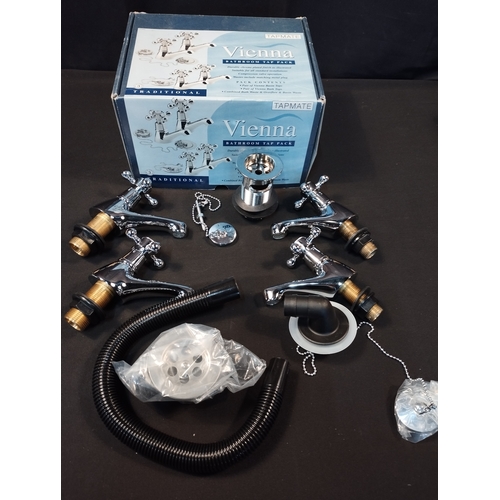 306 - Vienna Bathroom Tap Pack by Tap Mate. Pair of Basin and Bath Taps and Wastes. Brand New.