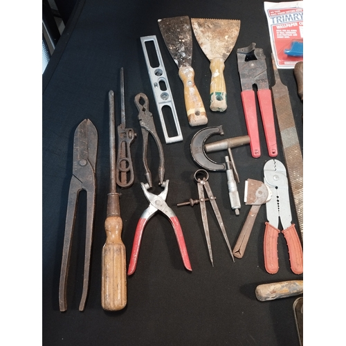 317 - Selection of Vintage Engineering Tools inc Files, Calipers, Drill Bits, Grips and Wrenches