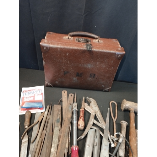 317 - Selection of Vintage Engineering Tools inc Files, Calipers, Drill Bits, Grips and Wrenches