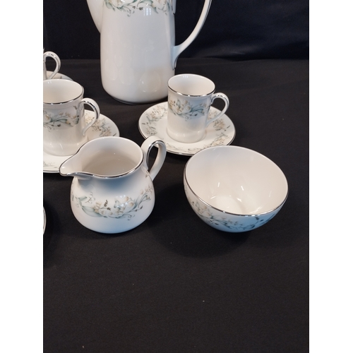 336 - Vintage Royal Doulton Bone China Woodland Glade Tea Set Six Cup and Saucer, Sugar Bowl, Milk Jug and... 