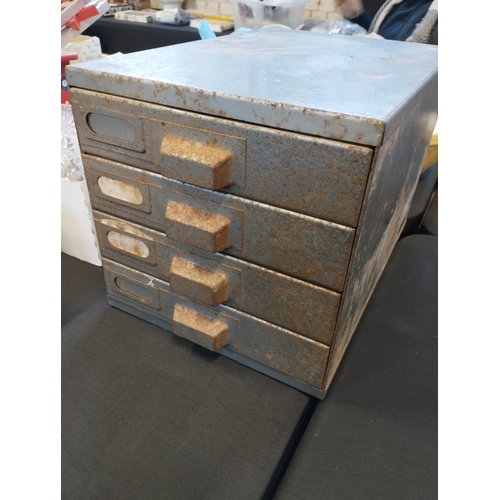 345 - Set of Vintage Metal Drawers. Approx. 27W x 27H x 39D cm