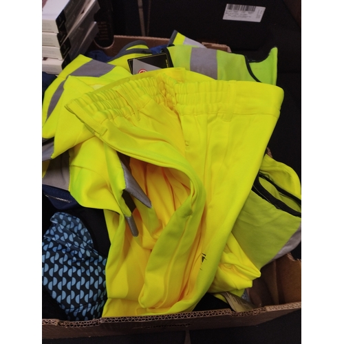 356 - Selection of Various Clothing Items inc Hi-Vis Vests & Trousers. Black polo shirts, Dresses, Anti Ce... 