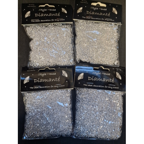 363 - 68 packets of diamantes, crystal confetti. 2500 per pack. All new