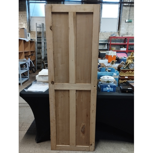 365 - Vintage Stripped Pitch Pine Cupboard / Pantry Door. Approx. 167x55cm.