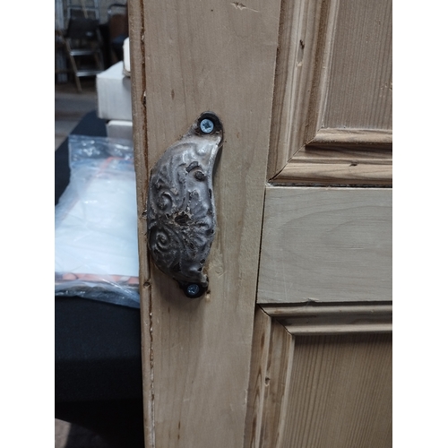 365 - Vintage Stripped Pitch Pine Cupboard / Pantry Door. Approx. 167x55cm.