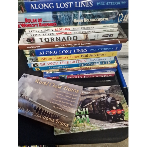 373 - A large collection of mainly Hardback books and DVDs on Steam and diesel trains