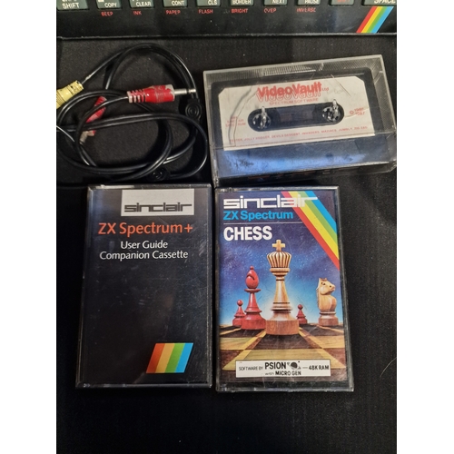 376 - ZX Spectrum sinclair.  With Cassette, user guide, video vault game and chess game