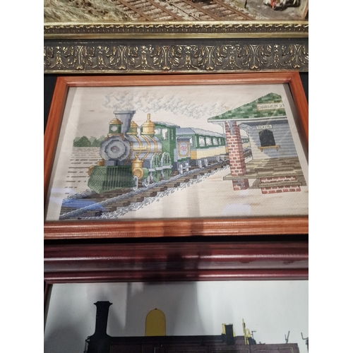 377 - Three railway wall hanging pictures