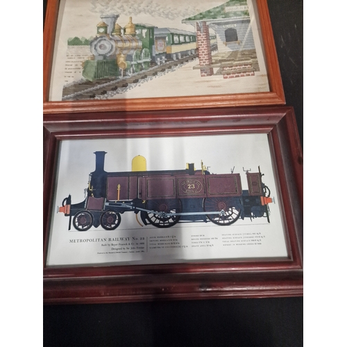 377 - Three railway wall hanging pictures