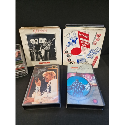 3 - Approximately 48 45s which includes Black Lace, Rolling Stones, Boney M, Blondie, and Queen. Comes w... 