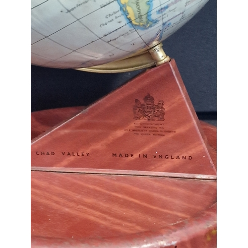 6 - A Vintage Chad Valley Metal Desk World Globe.