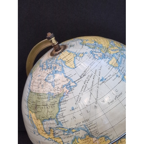 6 - A Vintage Chad Valley Metal Desk World Globe.