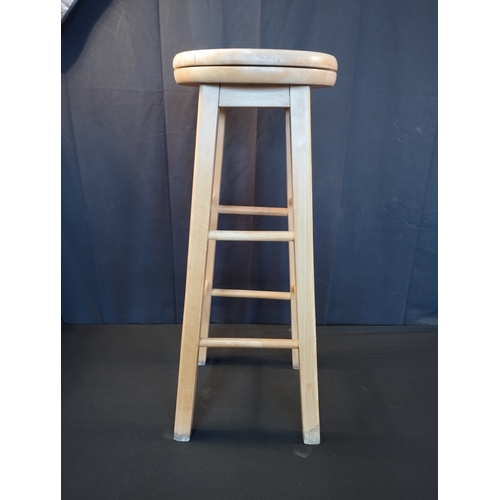 56 - Wooden Swivel Top Bar Stool / Artists Stool. Approx. 77cm Tall.