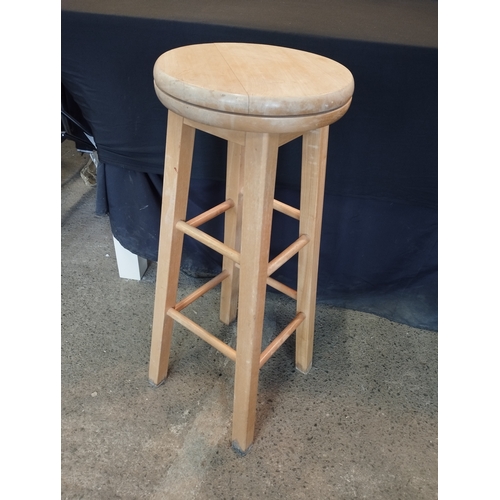 56 - Wooden Swivel Top Bar Stool / Artists Stool. Approx. 77cm Tall.