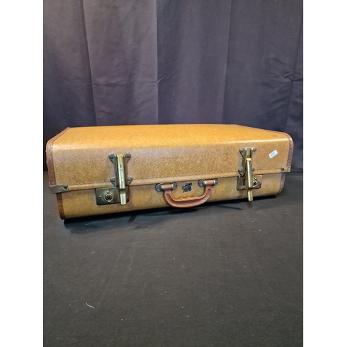 127 - SASTA London vintage suitcases with brass fittings