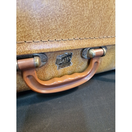 127 - SASTA London vintage suitcases with brass fittings