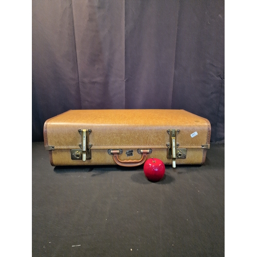 127 - SASTA London vintage suitcases with brass fittings