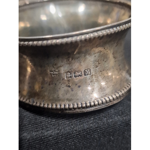 390 - Two sterling silver napkin rings Birmingham hallmarks. 14.7g approximately