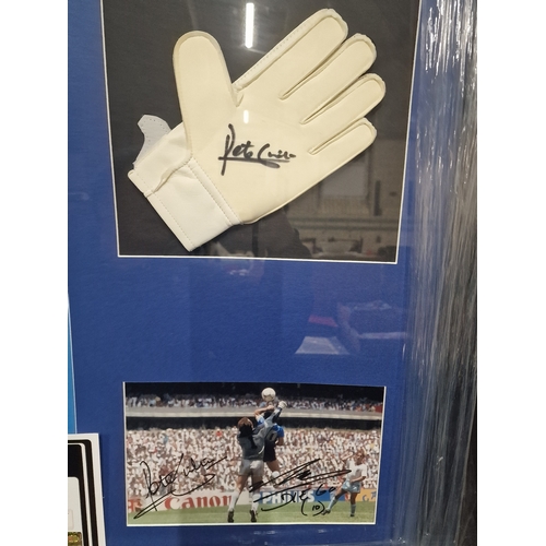 391 - A Hand of God framed 1986 Argentina World Cup Jersey number 10. Signed September 2019 by Diego Marad... 