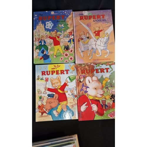 6 - A collection of 15 Rupert Annuals numbers 55 to 69 (inclusive) year 1990 to 2004