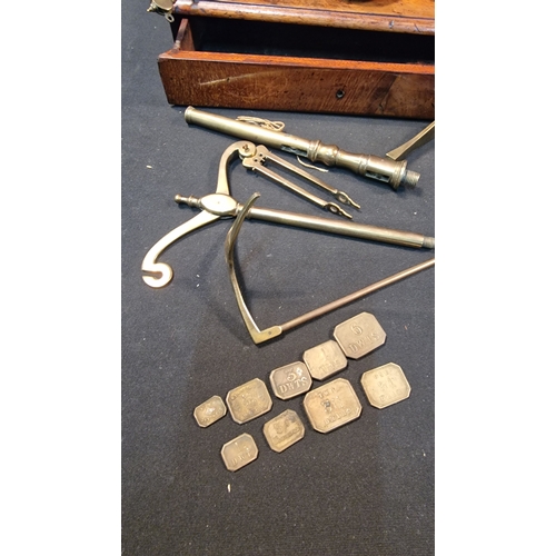 7 - A complete Antique Victorian Apothecary Scales And Weights.
With additional weights