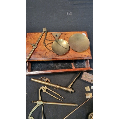 7 - A complete Antique Victorian Apothecary Scales And Weights.
With additional weights