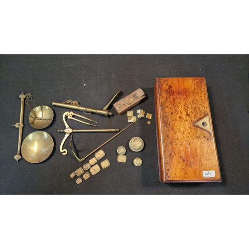 7 - A complete Antique Victorian Apothecary Scales And Weights.
With additional weights