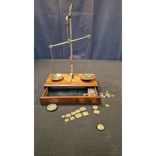 7 - A complete Antique Victorian Apothecary Scales And Weights.
With additional weights