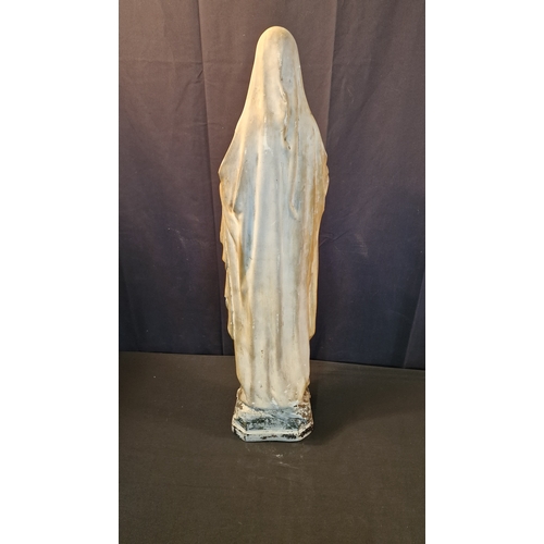 8 - Antique Large Our Lady of Lourdes Religious Statue. Stands approximately 75cm H. Made from plaster