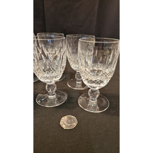 25 - Discontinued First Design.
Eight stunning Waterford Crystal COLLEEN Short Stem Claret Wine Glasses. ... 